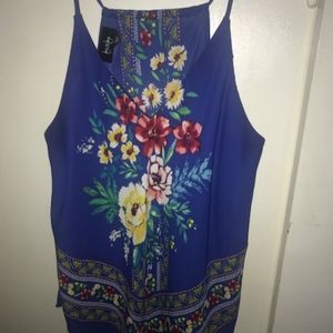 Flower Design Tank Top